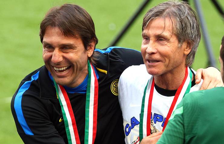 Oriali e Conte ai tempi dello Scudetto Inter nel 2021